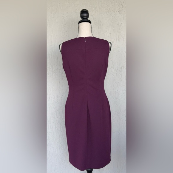 Calvin Klein- Burgundy Sunburst Sheath Dress size 8. Like new! - Picture 5 of 5